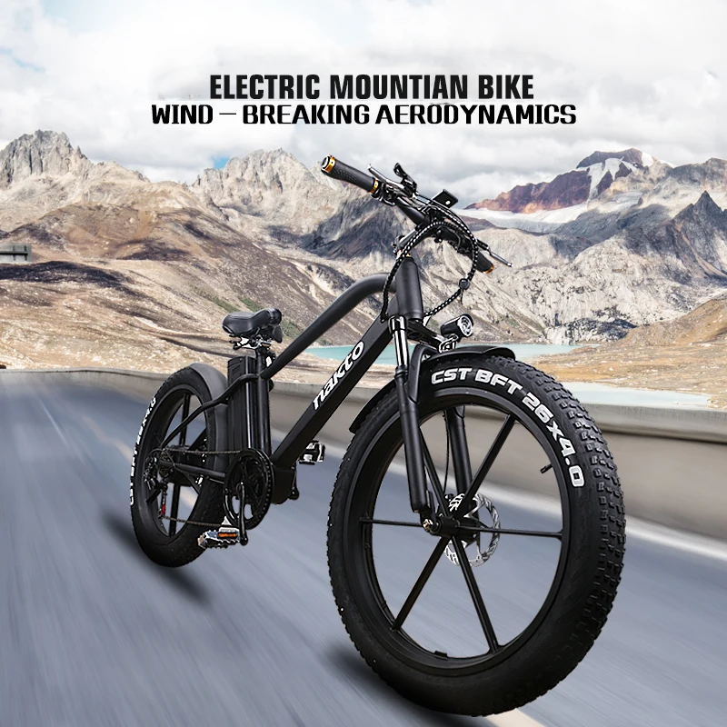 Электрический горный велосипед 26 дюймовый толстый ebike 48V400W литиевая батарея snow