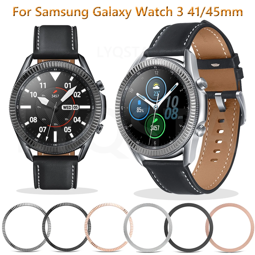 

Металлический ободок для Samsung Galaxy Watch 3, 41 мм, 45 мм, защитное кольцо, бампер, клейкий чехол, аксессуары для Galaxy Watch 3, ремешки из ТПУ