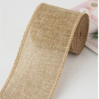 5m wide burlap ribbon jute fabric roll for craft diy big bow wreath tree decoration 6cmroll christmas new year party favor