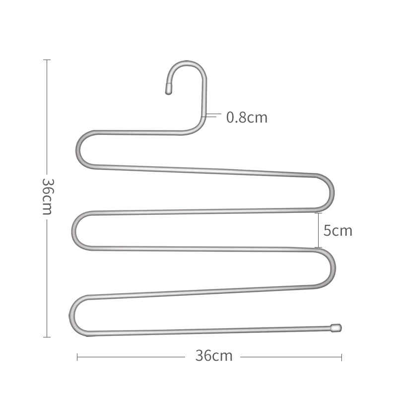 BUBM прочные вешалки для штанов s-образной формы многослойные одежды из