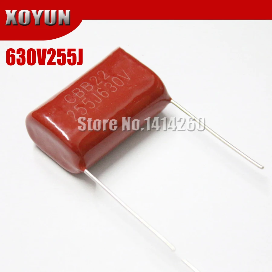 10PCS 630V255J 2.5UF Pitch 25mm 630V 255J CBB Polypropylene Film Capacitor | Электронные компоненты и