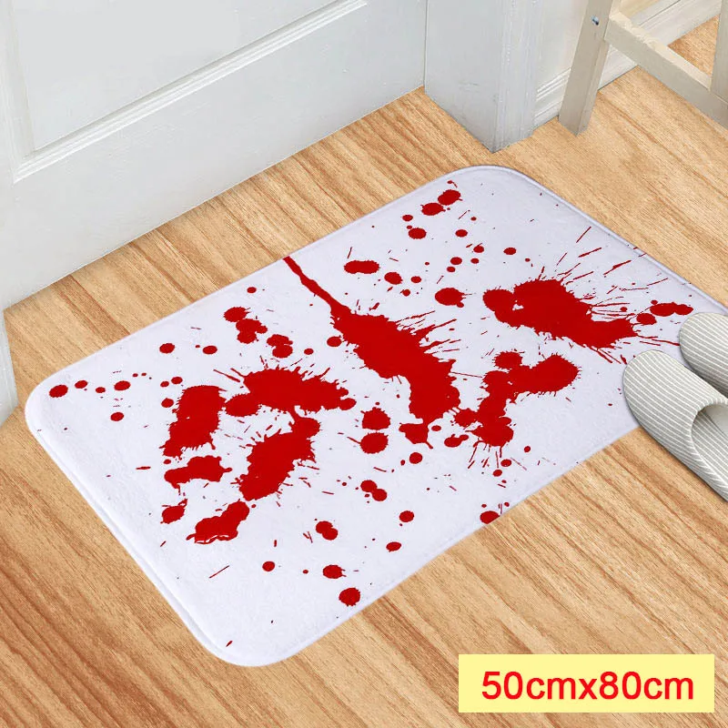 Новинка мягкий коврик в стиле Хэллоуина украшение следы крови нескользящий