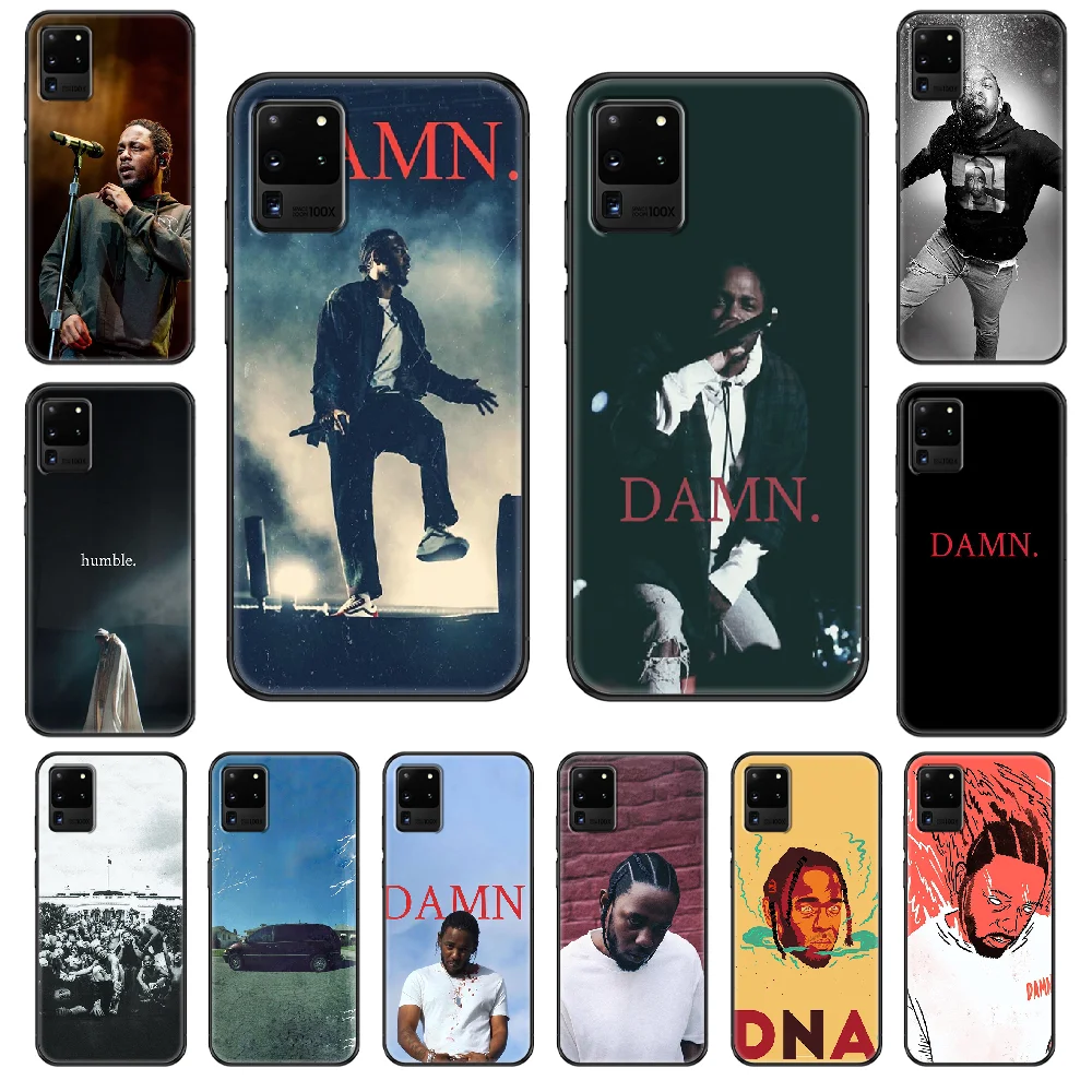 Чехол для телефона Rapper Kendrick Lamar Samsung Galaxy S 3 4 5 6 7 8 9 10 E Plus Lite Edge black painting Etui роскошный