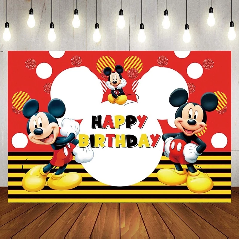 Фоны для вечерние съемки с Микки/Минни Маусом на заказ украшения детской