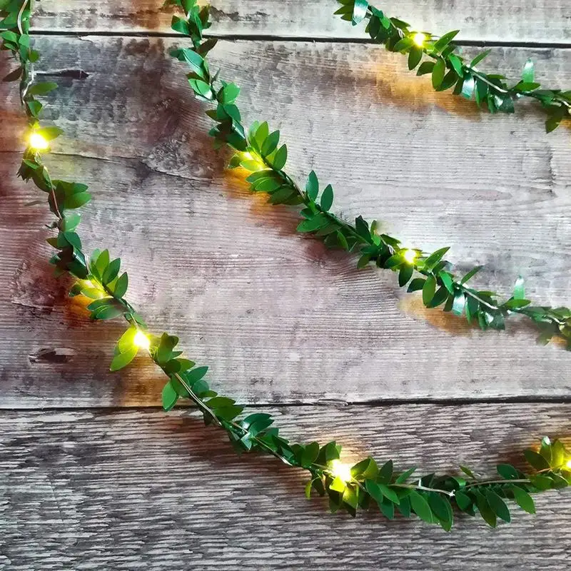 Гирлянда в виде листьев медная светодиодная гирлянда на батарейках 2 м 20