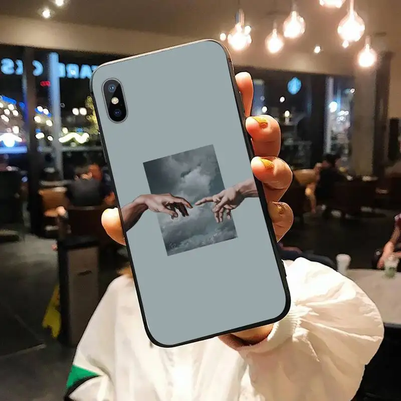 

hand lines Painted Art Pattern Phone Case for iPhone 11 12 pro XS MAX 8 7 6 6S Plus X 5S SE 2020 XR