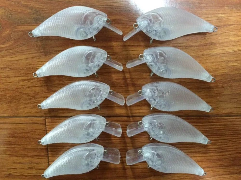 Погремушка квадратная без рисунка 10 шт. заготовка для рыбалки приманка тела 2 3/4