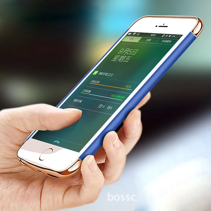 Чехол с внешним зарядным устройством 3500 мА · ч для iPhone 6 6S 7 8 4000 портативный