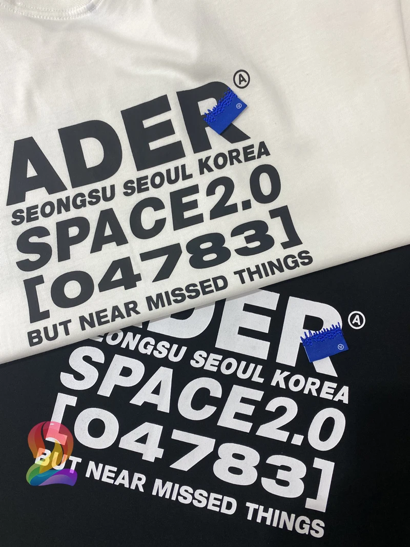 

Men's Clothing ADER ERROR Irregularly Arranged Embroidered Letter T-shirt Ader Error Graffiti Behind Limited Women's T Shirts