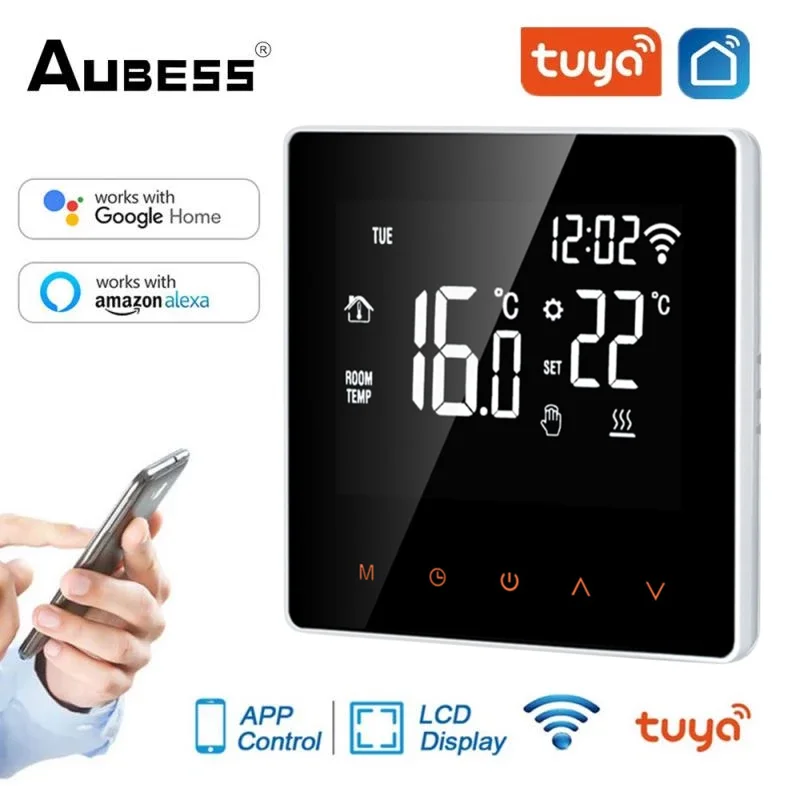 

Умный термостат Aubess Tuya с поддержкой Wi-Fi и голосовым управлением