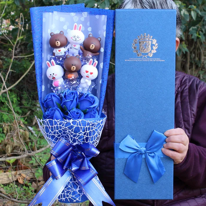 Мультяшные плюшевые куклы игрушки кошка Дораэмон ПВХ букет искусственные цветы