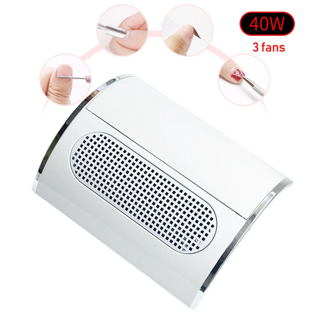 40W Dust Collector 65 Вт пылесборник для ногтей сильный вентилятор вакуумное всасывание пыли маникюрный аппарат инструменты мешок для сбора пыли дизайн ногтей маникюрный салон Инструменты - Цвет: 40W Dust Collector