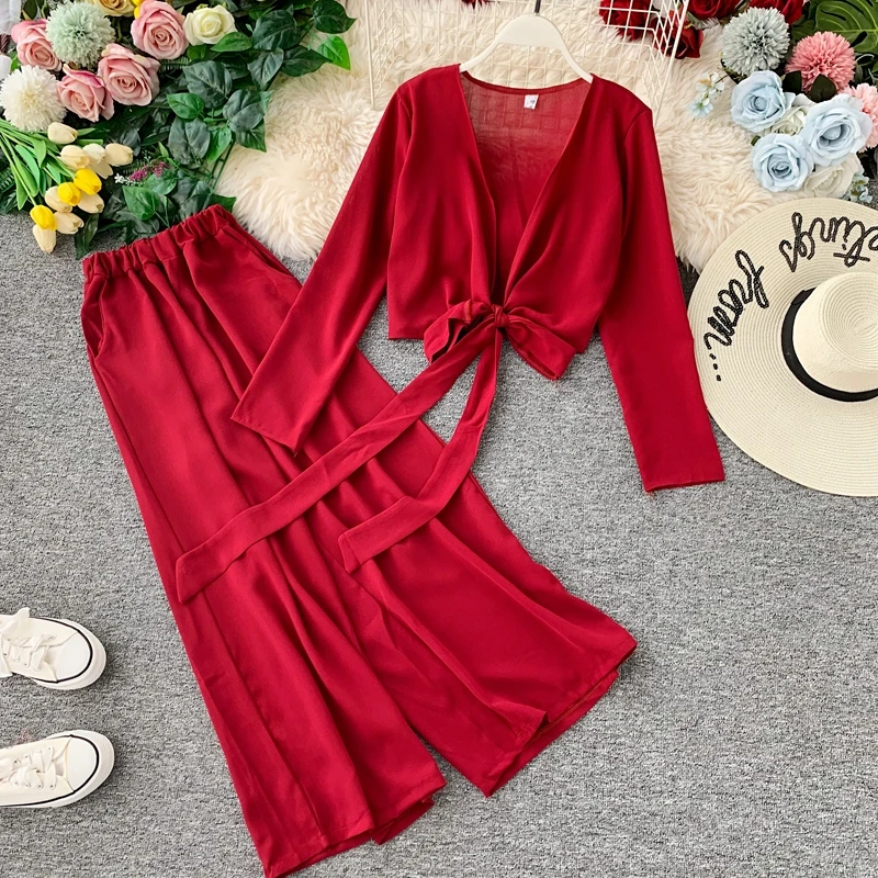 2019 Новый Демисезонный Для женщин Модный комплект из двух предметов с треугольным