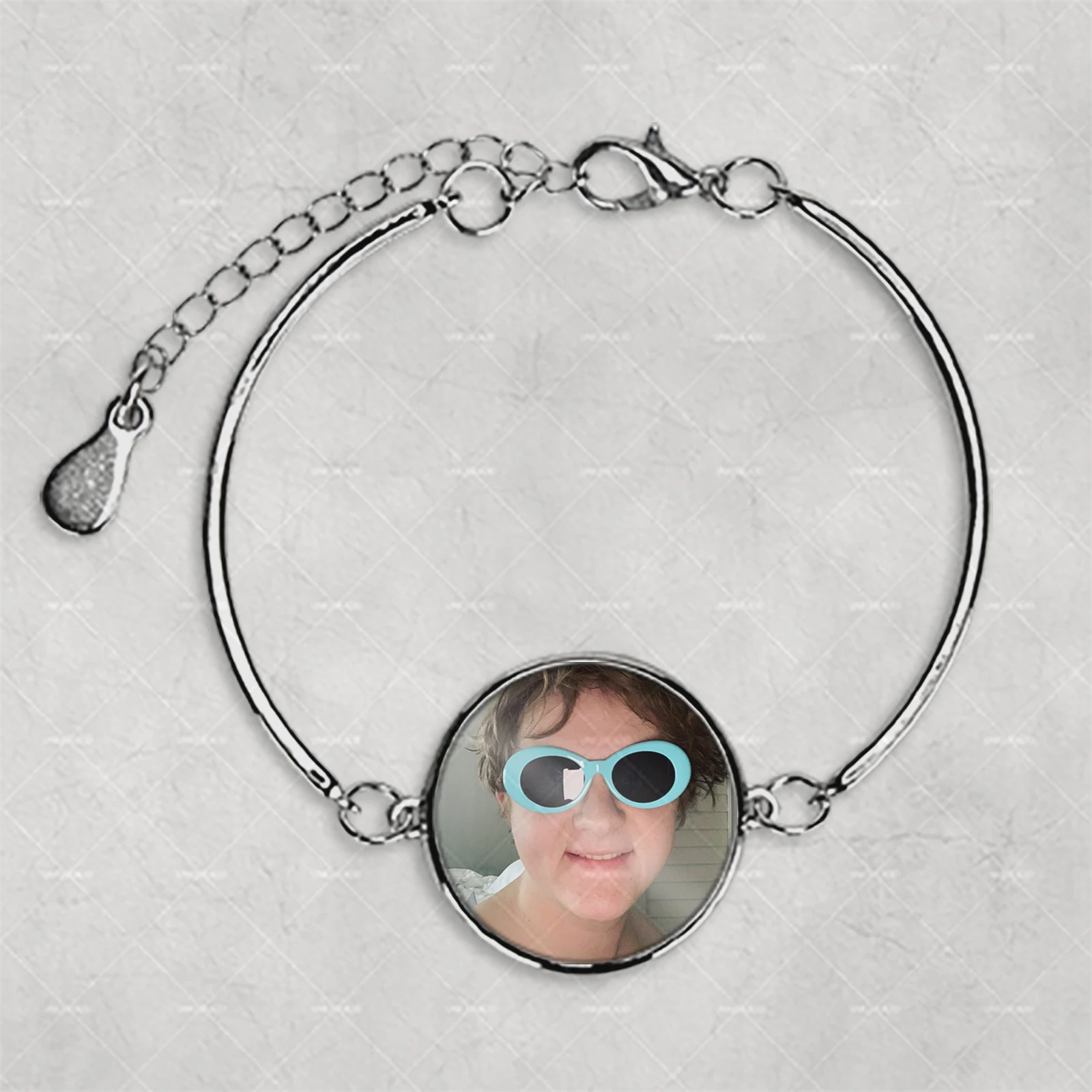 Синий браслет с фото Льюис капалди индивидуальный серебряный ювелирные изделия