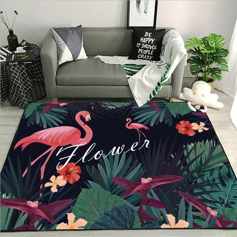 Bubble Kiss американский Ретро стиль фламинго коврики с узором для гостиной домашний