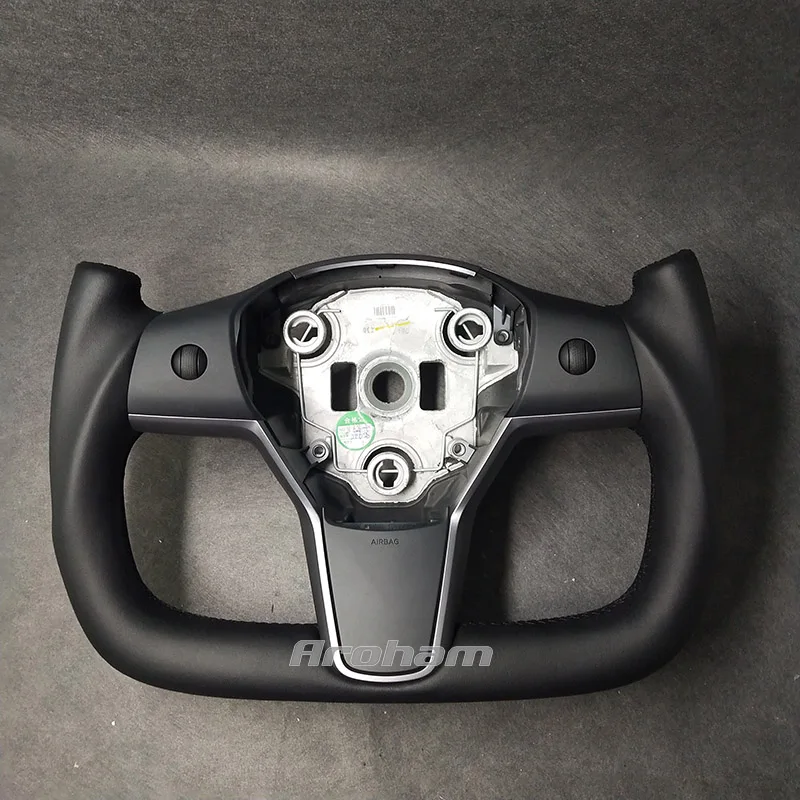 Высококачественное рулевое колесо из кожи под заказ для модели Tesla 3 Y 2017 2018 2019 2020