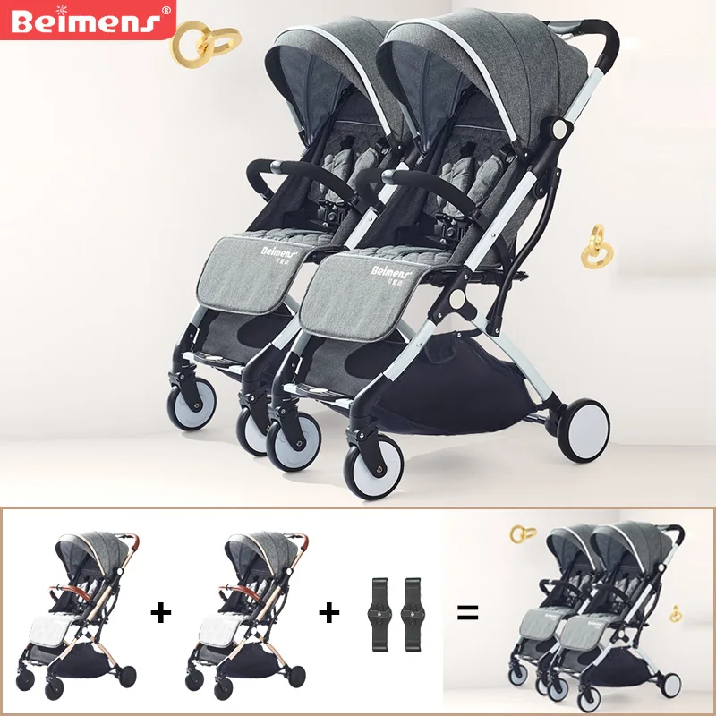 

ultra light twins baby stroller folding newborn umbrella stroller travel double strollers brand can be on plane carriage