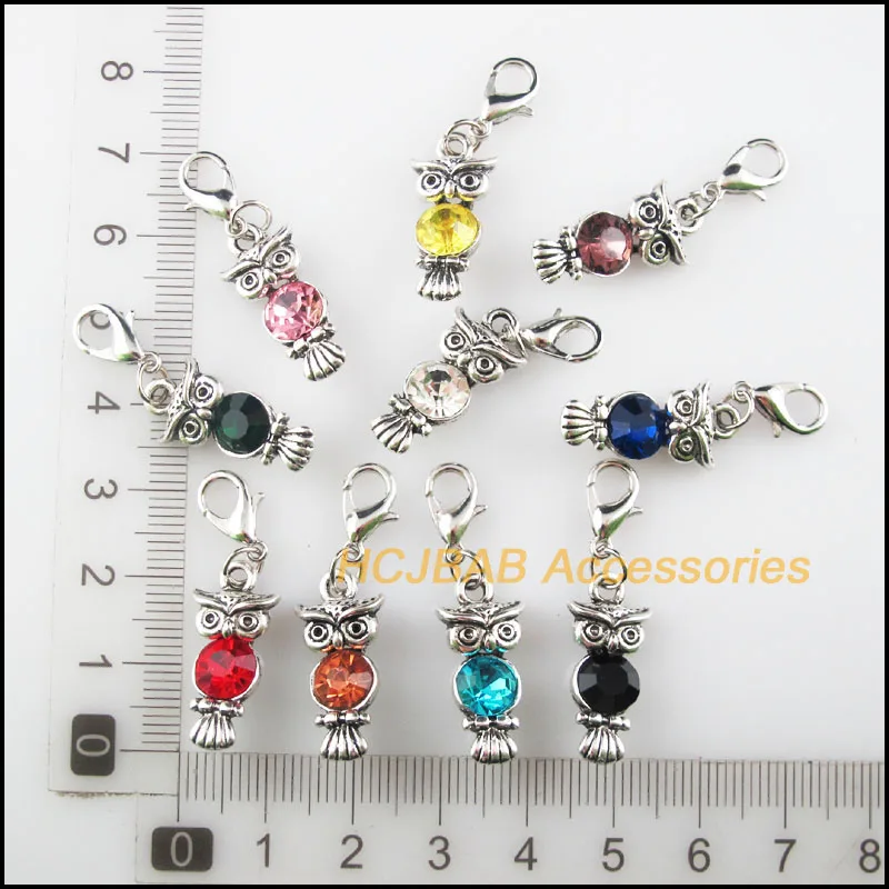 10 шт. тибетские серебряные подвески в виде совы 5x22 мм | Шармы