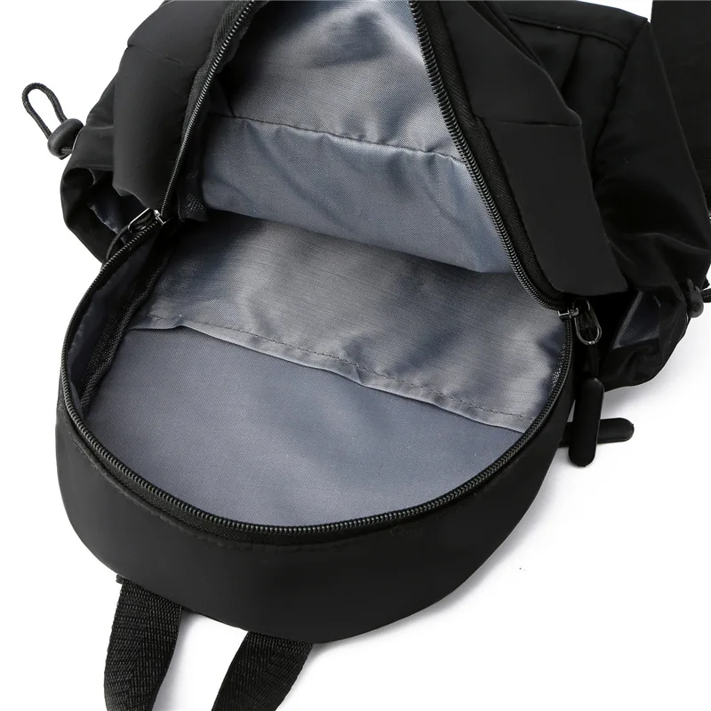 

Men Nylon Chest Bag Crossbody Bag Breast Shoulder Backpack Satchel Hand Bags Travel Storage Bagpack Waterproof Zipper