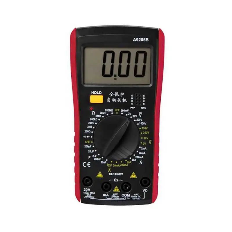 DM9205A 1999 отсчетов мультиметр AC DC Цифровой профессиональный тестер емкостный