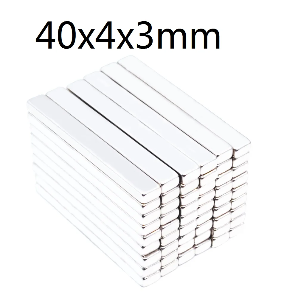 

Неодимовый магнит N35 NdFeB, 40x4x3 мм, 100 шт.