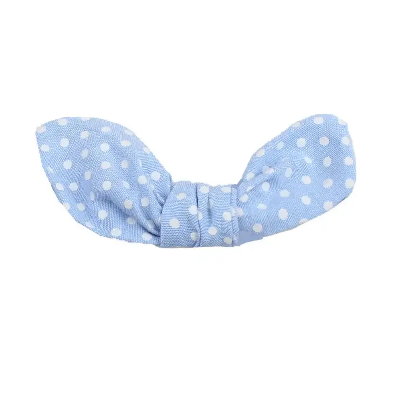 Эластичные заколки для волос с кроличьими ушками в разноцветный горошек зажимы