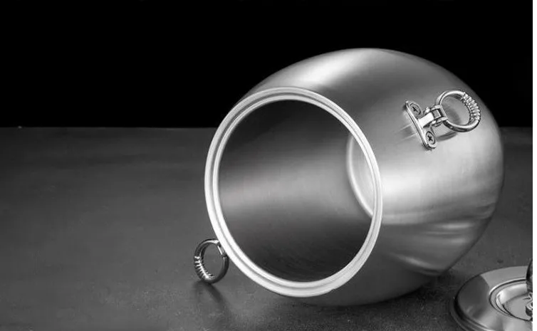 304 1L 2L овальное ледяное ведро винные шкафы Нержавеющая сталь с двойными стенками