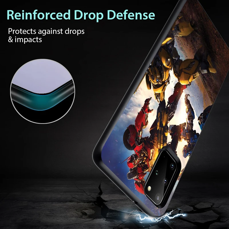 

Hot Bumblebee Sports car for Samsung Note 20 Ultra 10 9 8 Plus Pro M60S M40 M30 M31S M20 M10 Black Phone Case