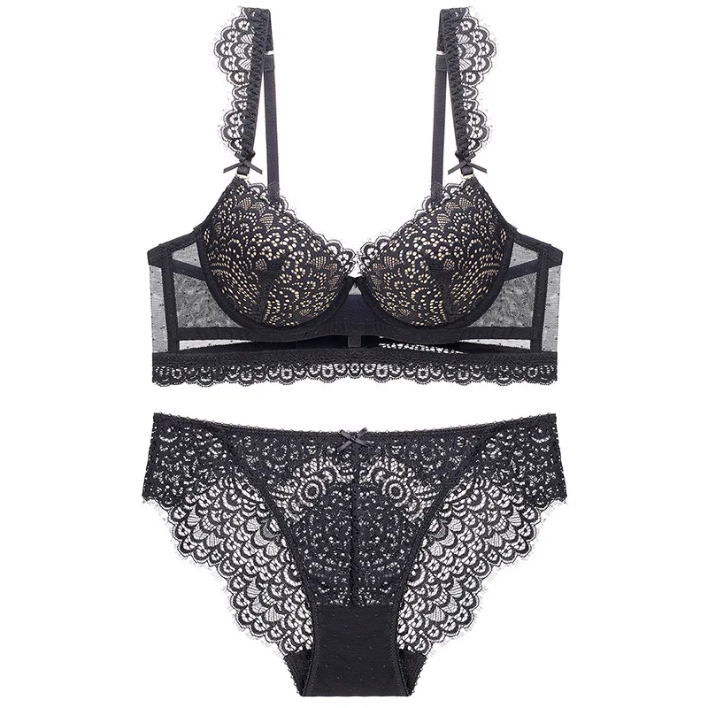 Новый сексуальный кружевной комплект нижнего белья с глубоким V образным вырезом