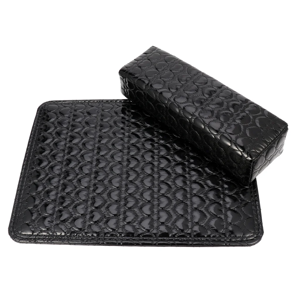 

1 Set/2pcs PU Leather Nail Art Design Hand Rest Cushion (Black)