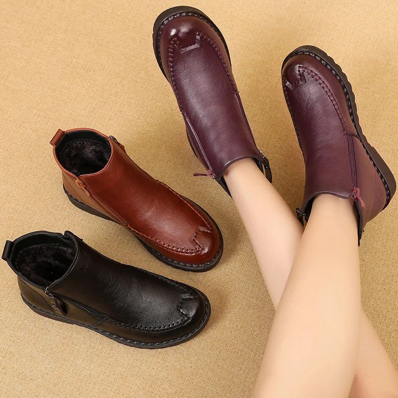 

Women Boots New Luxury Fashion Platform Boots Comfortable Large Winter Shoes Rubber Style Woman Boots Ladies Shoes Footwear