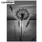 Алмазная живопись, полноразмернаякруглая 5D Вышивка крестиком, рисунок одуванчика, мозаика с кристаллами TH338