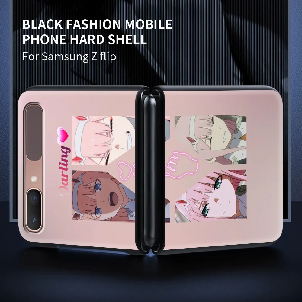 

Phone Cover For Samsung Galaxy Z Flip Case Slim Hard PC Phone Cases For Galaxy Z Flip 5G Luxury Shell Anime 02 ZERO TWO