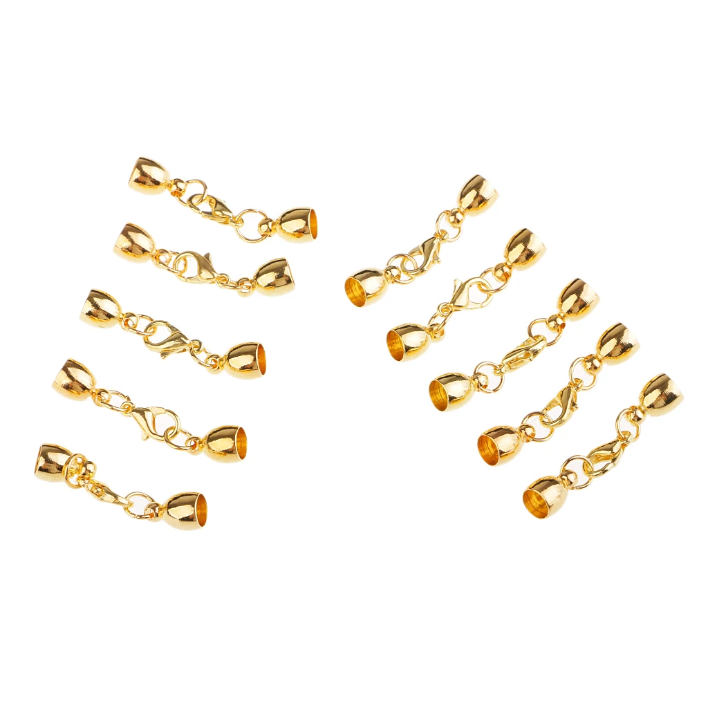 Концевая крышка из кожаного шнура Kumihimo в форме колокольчика с застежкой