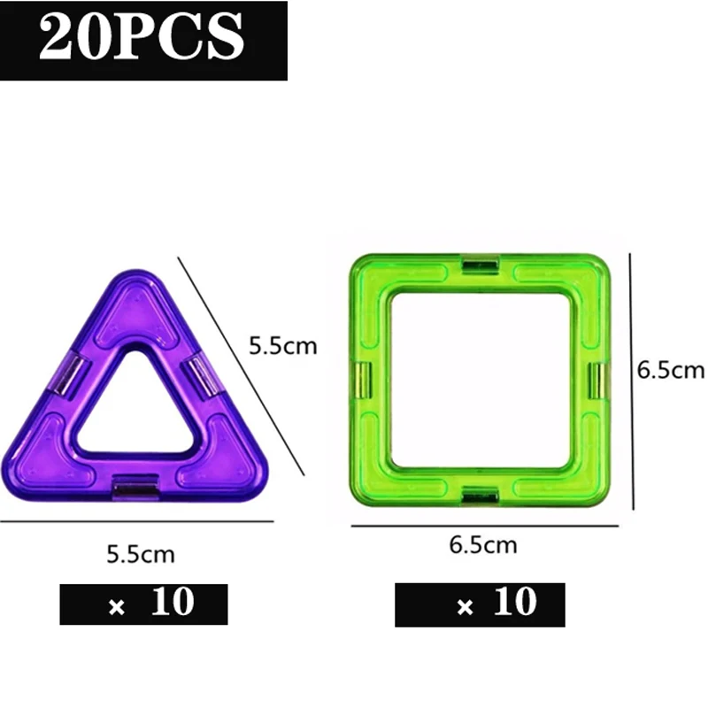

Quality Big Size Magnetic Designer Construction Set Model & Building Toy Magnets Magnetic Blocks Educational Toys For Children