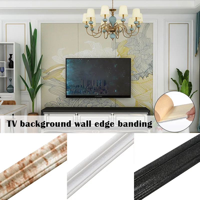 

Wall Trim Line Skirting Border 3D Pattern Sticker Decoration Self Adhesive Waterproof Strip Home lpfk Wall Stickers Home Decorat