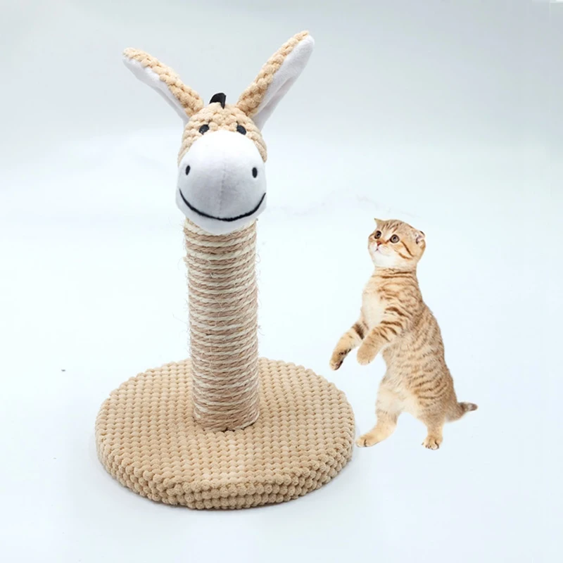 Sisal Cat Scratching Post Animal Plush Climbing Scraper Frame Creative Toys Pet Supplies когтеточка для кошек | Дом и сад