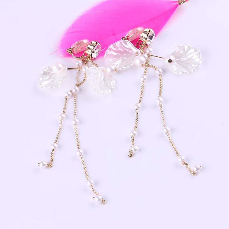 Геометрические холодные ветра жемчужные серьги для пирсинга уха клипсы