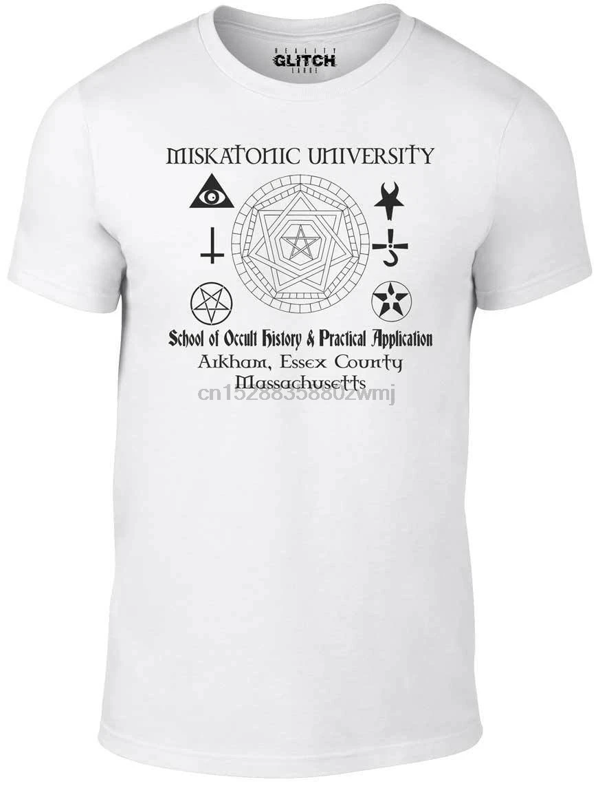 

Miskatonic Uni Occult History T-Shirt - Retro T Shirt Lovecraft Horror Weird Usa New 2020 Fashion Hot Brand Concert T Shirts
