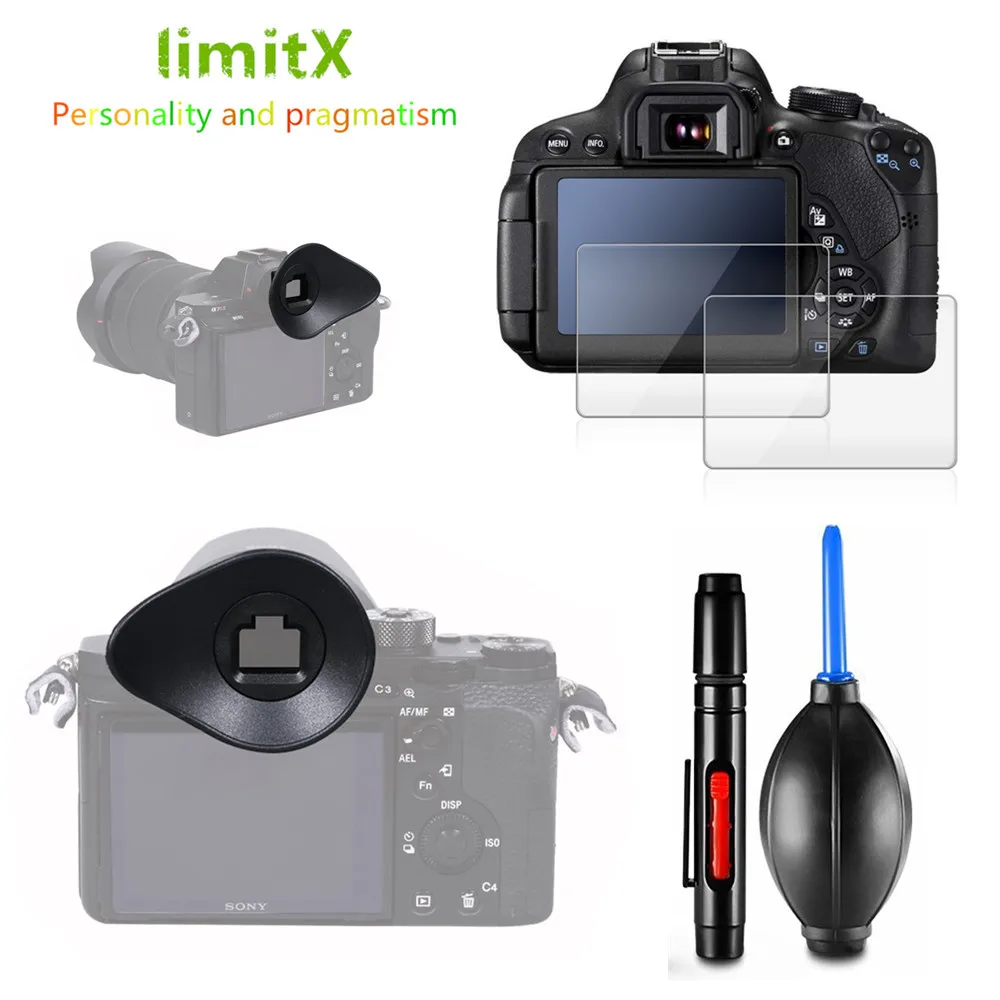Eyecup окуляр видоискателя 2x стекло ЖК-экран протектор для очистки объектива камеры