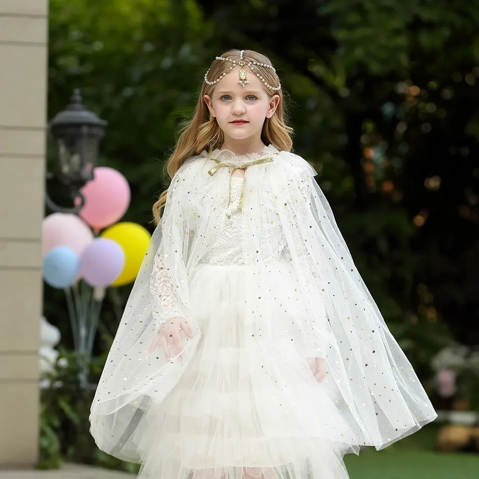 Girls Sequins Rainbow Cloak Kids Elza Jasmine Sofia Aurora Pageant Party Cape Princess Costume Halloween Carnival Cosplay Mantle | Детская