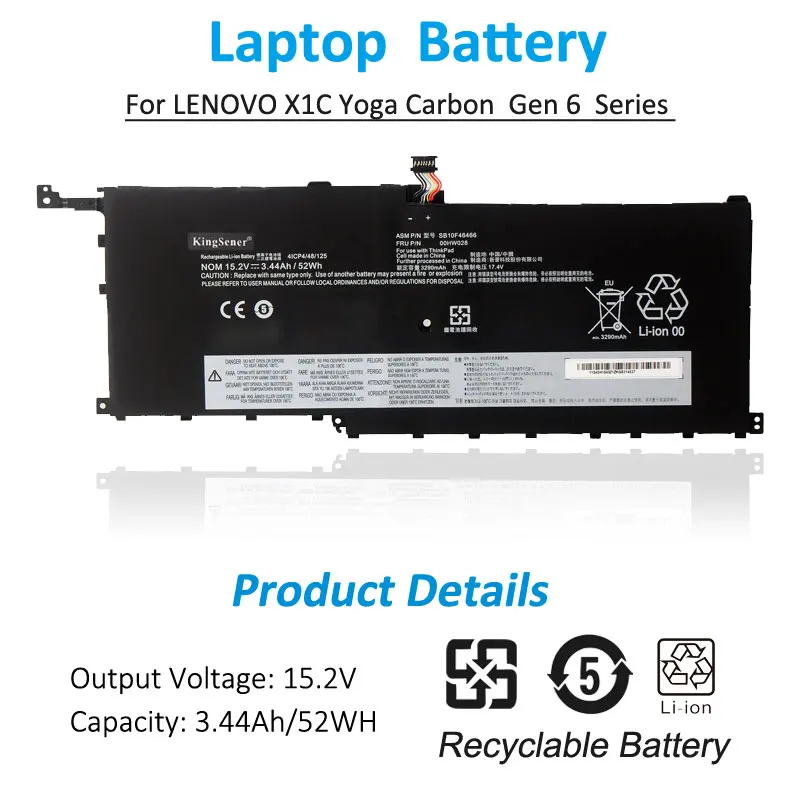 kingsener 01av439 laptop battery for lenovo thinkpad x1 carbon gen 4 2016 x1 yoga 1st2016 sb10f46467 00hw029 00hw028 52wh free global shipping