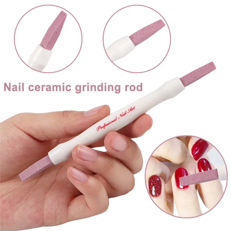 1 шт. двухсторонний кварцевый инструмент для удаления кутикулы ногтей моющийся