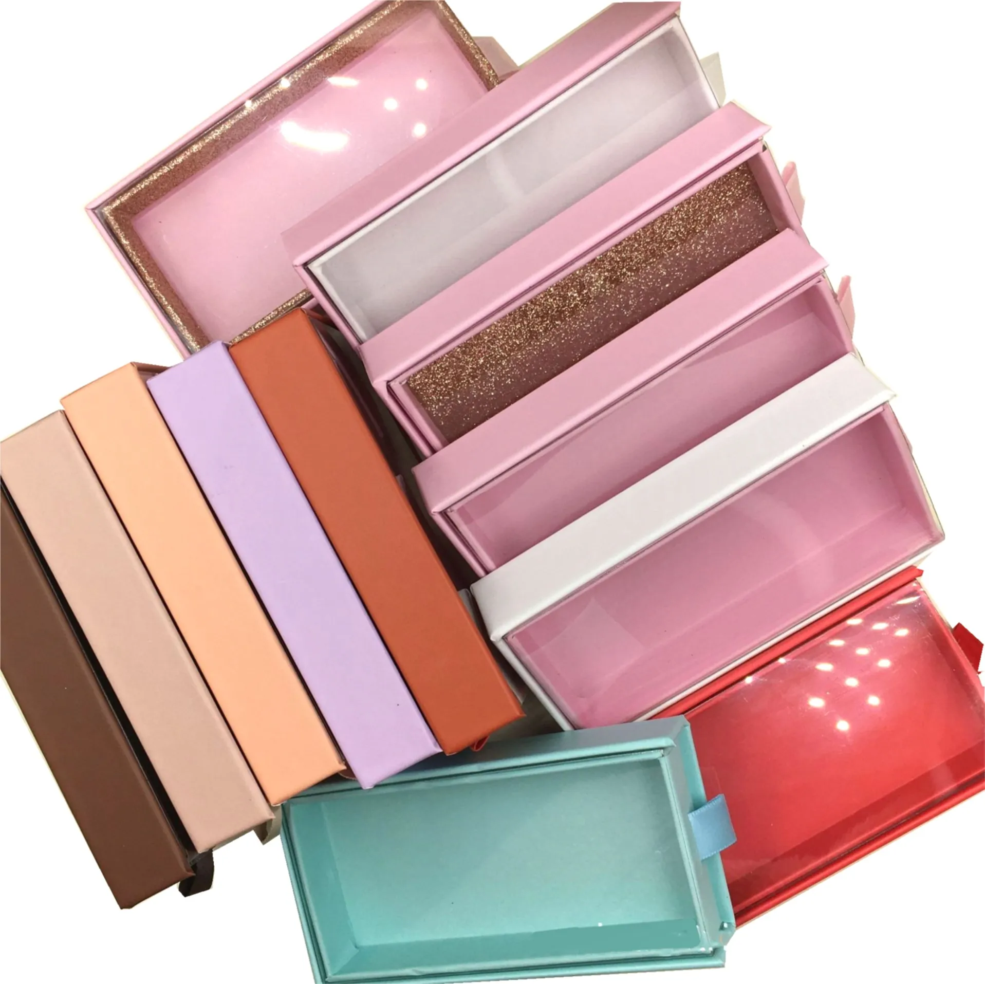 

wholesale eyelash packaging box lash boxes packaging custom logo faux cils 25mm mink eyelashes magnetic drawer case bulk vendors