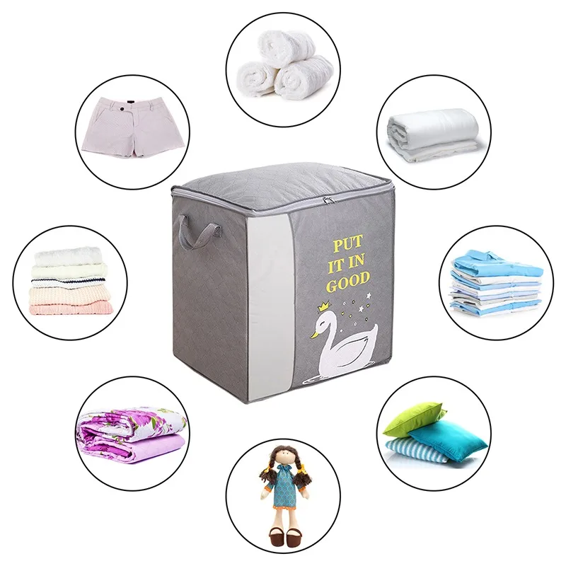 Складной стеганый сумка для хранения влагостойкий гардероб держатель одеял