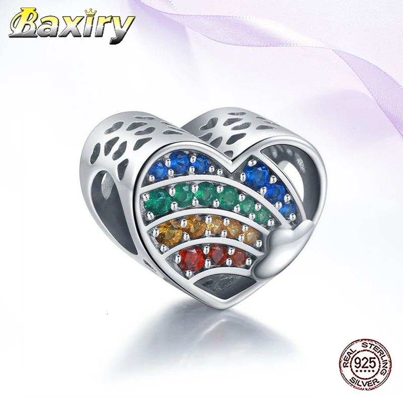 

925 Sterling Silver Heart Beads Accessories Fit Charms Silver 925 Original 2020 Charm Bracelets Beads For Women Jewelry Making