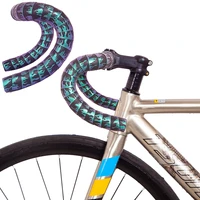 dead fly bicycle tape comfortable grip free handlebar plugging flame pattern gradient color bicycle handlebar strap