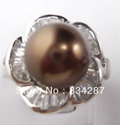 Изысканное розовое красное желтое синее кофейное кольцо с жемчугом 18KGP |