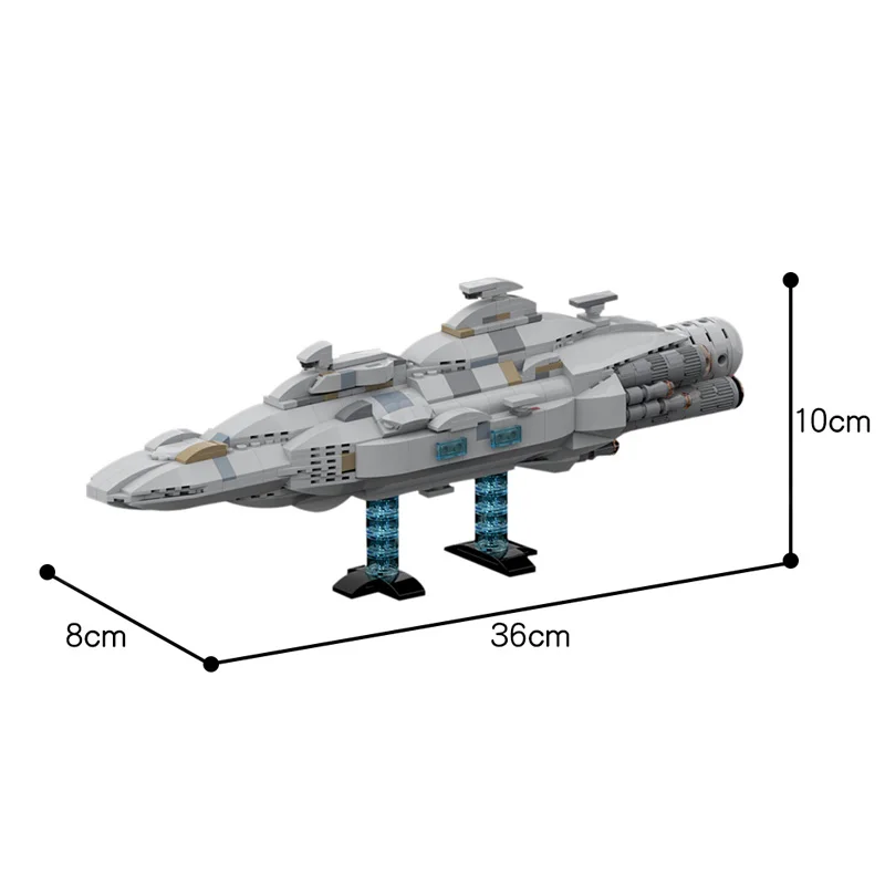 

Buildmoc Technical Mon Calamari Star Cruiser Moc-44432 Space Planet Warship Building Block Military War Creator Model Kid Gift