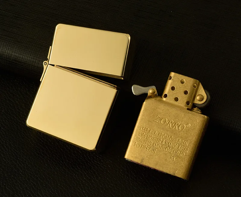 Тяжелая армированная керосиновая зажигалка прохладная латунная Зажигалка для